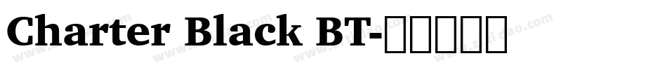 Charter Black BT字体转换